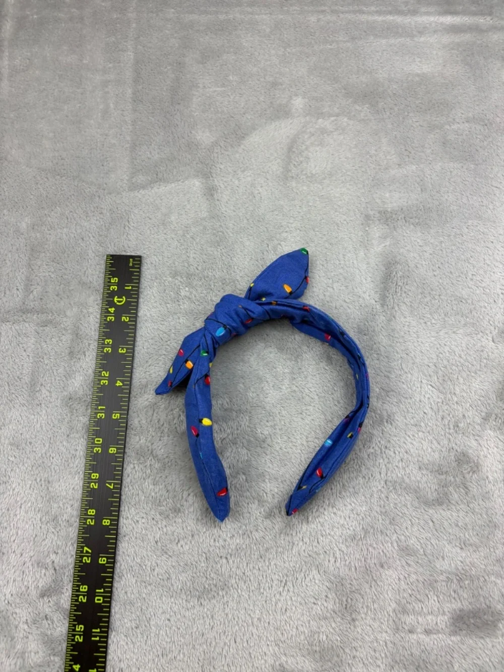 Christmas Lights Top Knot Headband Adult Size - Picture 3 of 6